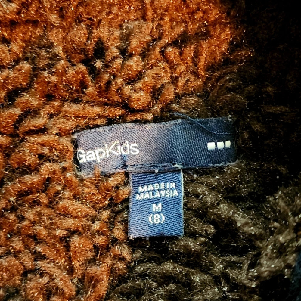 Sherpa Lined Gap Kids Cozy Full Zip Hoodie Size M (8) - Picture 2 of 9